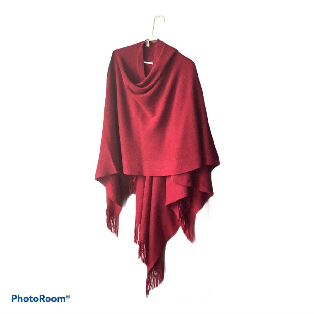 Deep red shawl